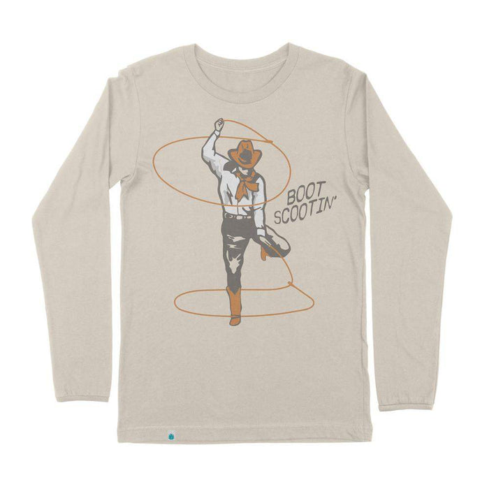 Men's Boot Sotin Tan Long Sleeve T-shirt