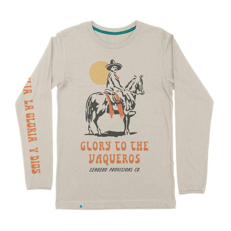 Men's Glory To The Vaqueros Tan Long Sleeve T-shirt