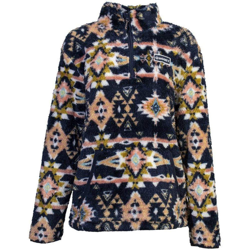 Ladies Black Fleece Pullover