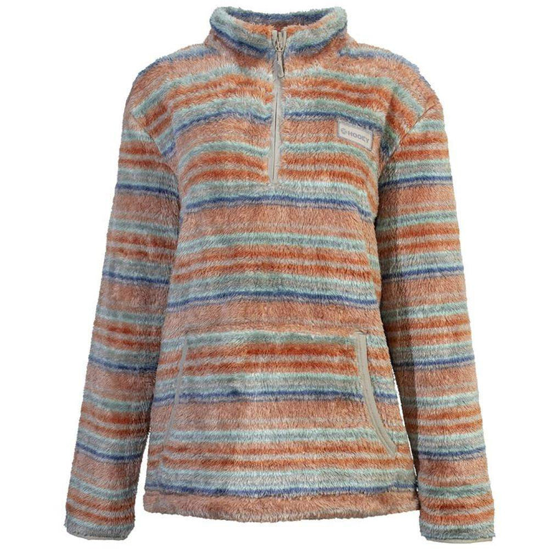 Hooey Ladies Pink and Green Fleece Pullover