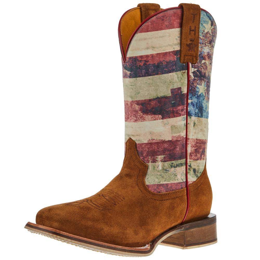 Tin Haul Footwear Youth Little Patirot with Americana Sole Cowboy Boot