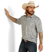 Ariat Mens Charger 2.0 Blue Glow Polo