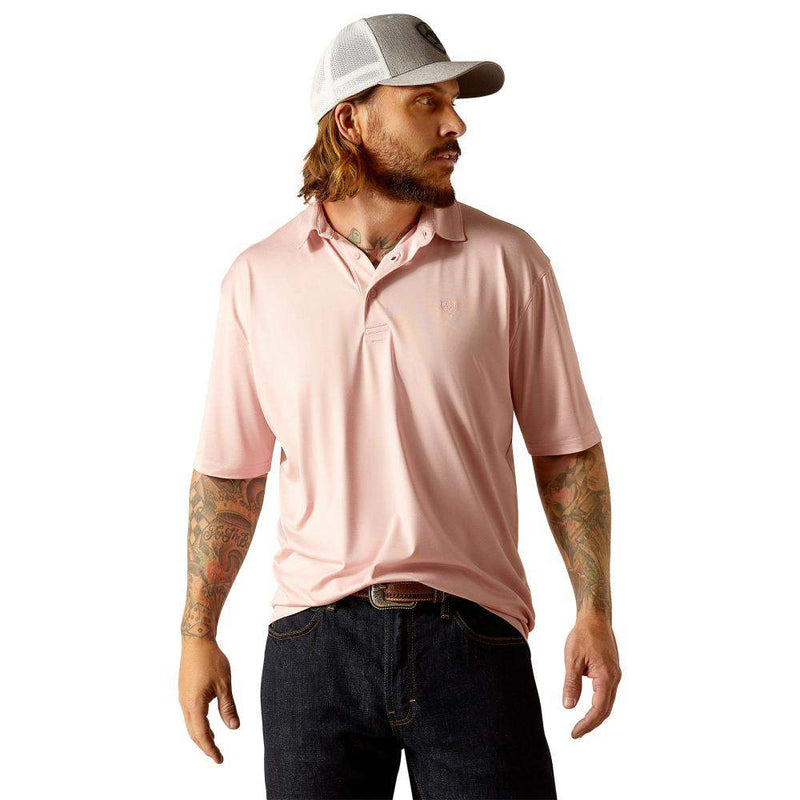 Ariat Mens Charger 2.0 Pink Daisy Polo