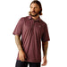 Ariat Mens Printed Dark Redwood Polo