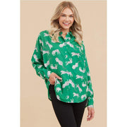 Jodifl Womens Green Cheetah Print