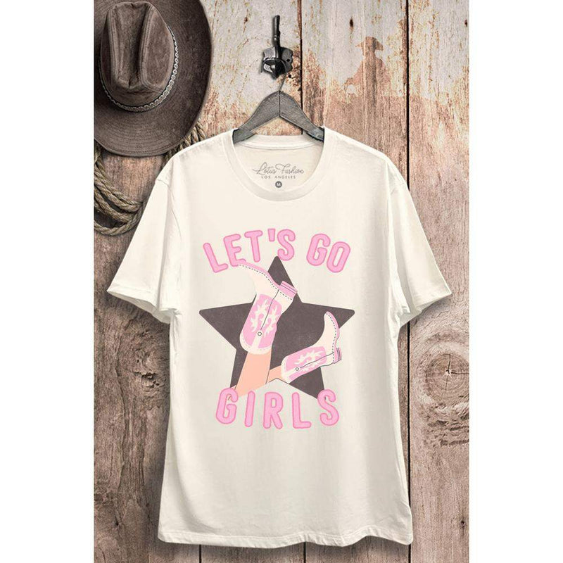 Lotus Fashion Womens Lets Go Girls Ivory Tee