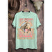 Womens Wild West Rodeo Mint Wash Tee