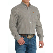 Cinch Men's White Print Button Down Shirt