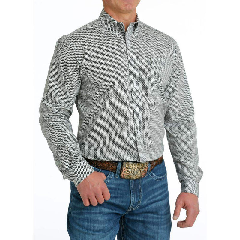 Men's White Modern Fit Button Down Shirt
