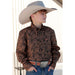 Cinch Boy's Long Sleeve Paisley Print Button Down