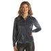 Womens Embroidered Velvet Snap Shirt