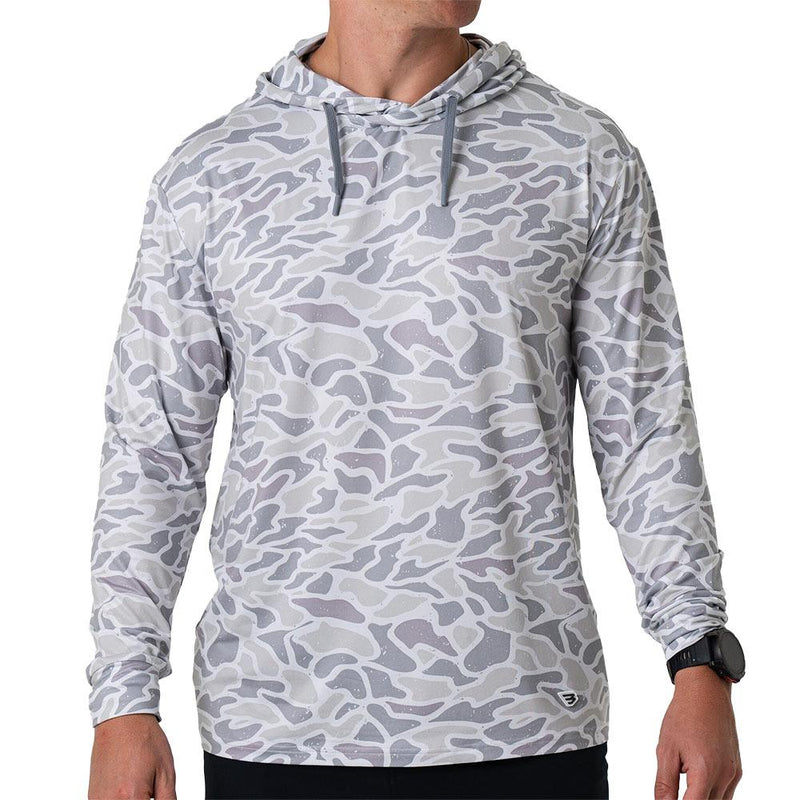 Men's White Camo Performance Hoodie