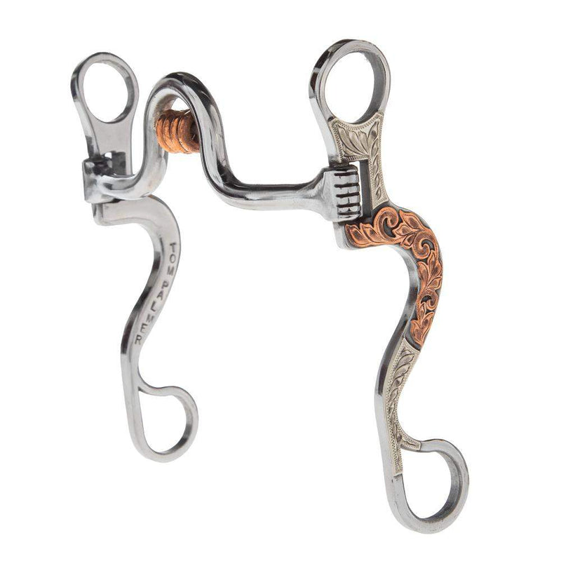 Palmer Bits  Spurs Copper Roller Medium Port Shank Bit