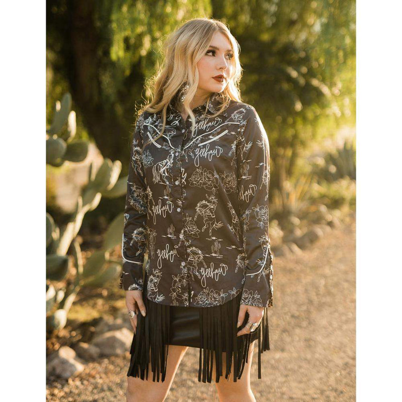Rodeo Quincy Womens El Vaquero Button Up Top