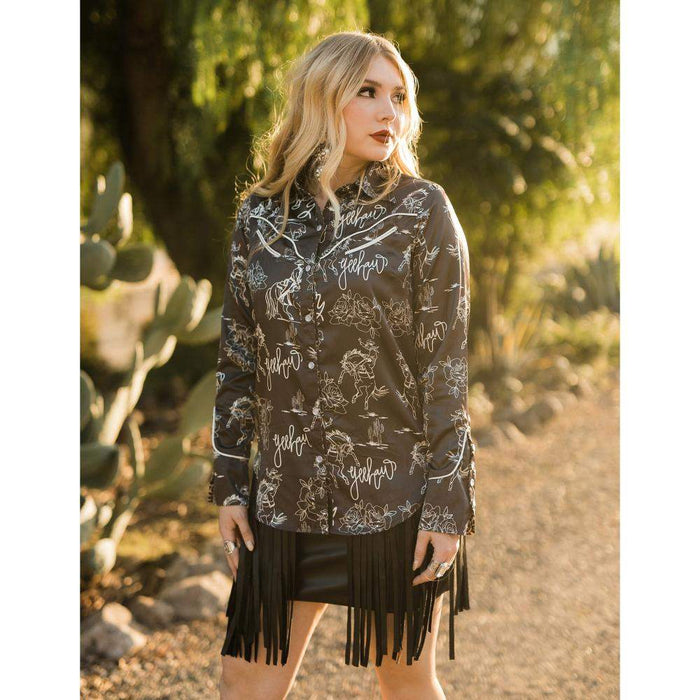 Rodeo Quincy Womens El Vaquero Button Up Top
