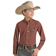 Panhandle Boys Long Sleeve Check Button Down