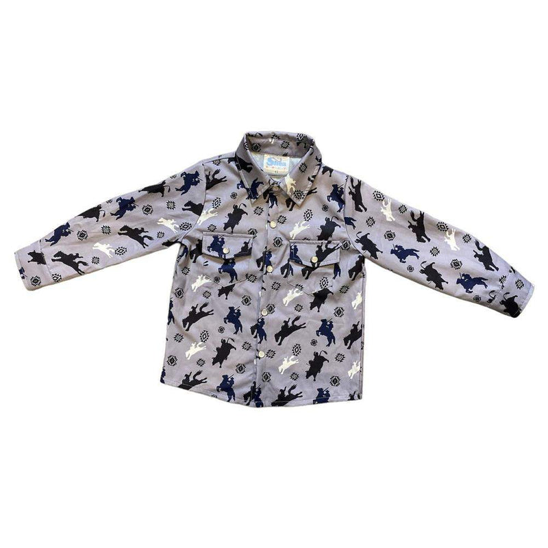 Shea Baby Boys Roughstock Long Sleeve Pearl Snap Shirt