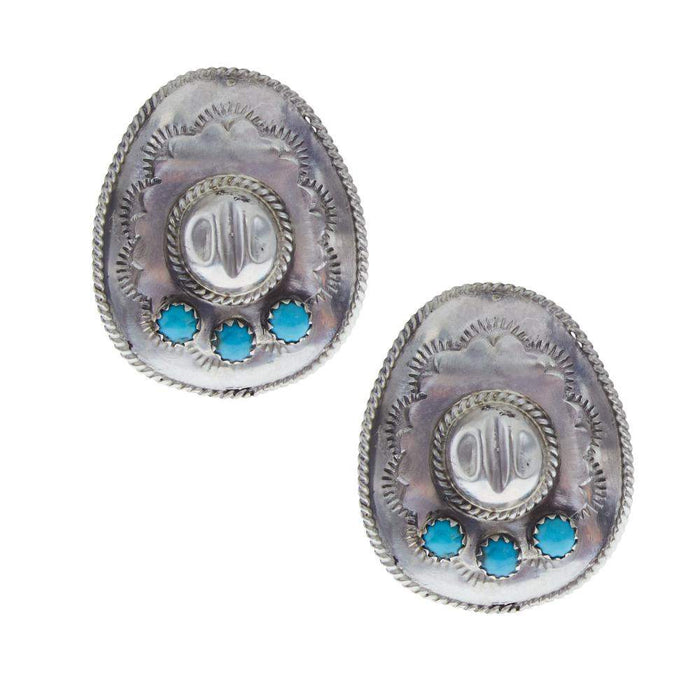 NRS Sterling Cowboy Hat Earrings