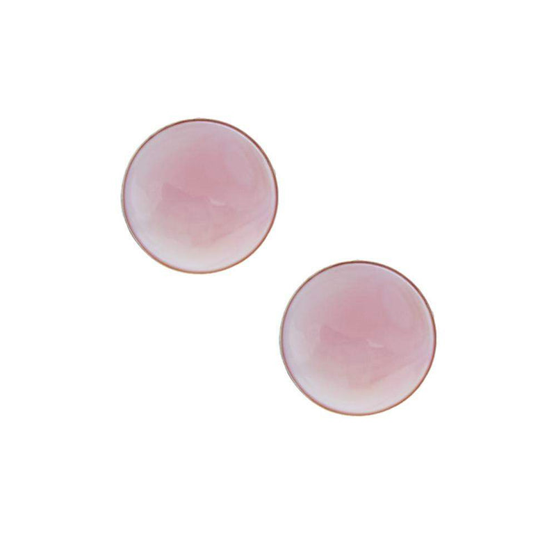 NRS Medium Round Pink Stud Earrings