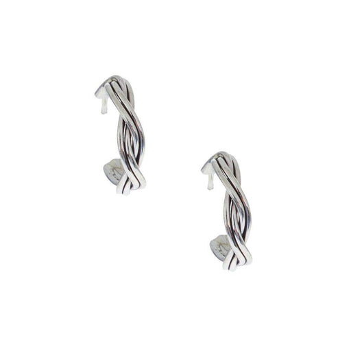 NRS Sterling Silver Small Twist Hoop Earring