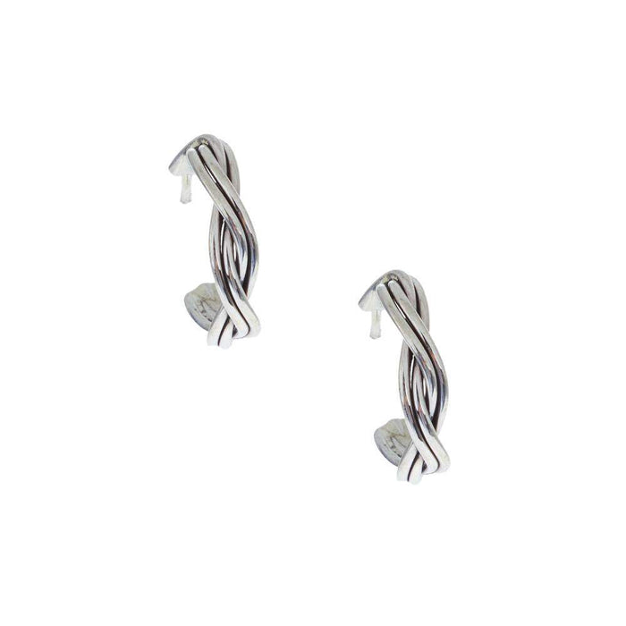 NRS Sterling Silver Small Twist Hoop Earring