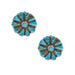 NRS Sterling Silver Turquoise Daisy Stud Earrings
