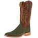 Men's Nubuck Olive Green Caiman 13in Vintage Amber Calf Top