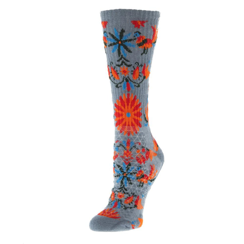 Fringe Otomi Grey Performance Crew Sock OSFM