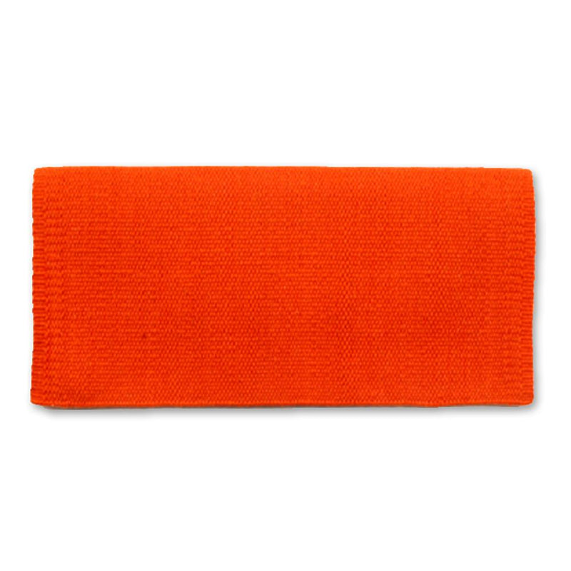 San Juan 24x24 Tangerine Orange New Zealand Wool Pony Saddle Blanket