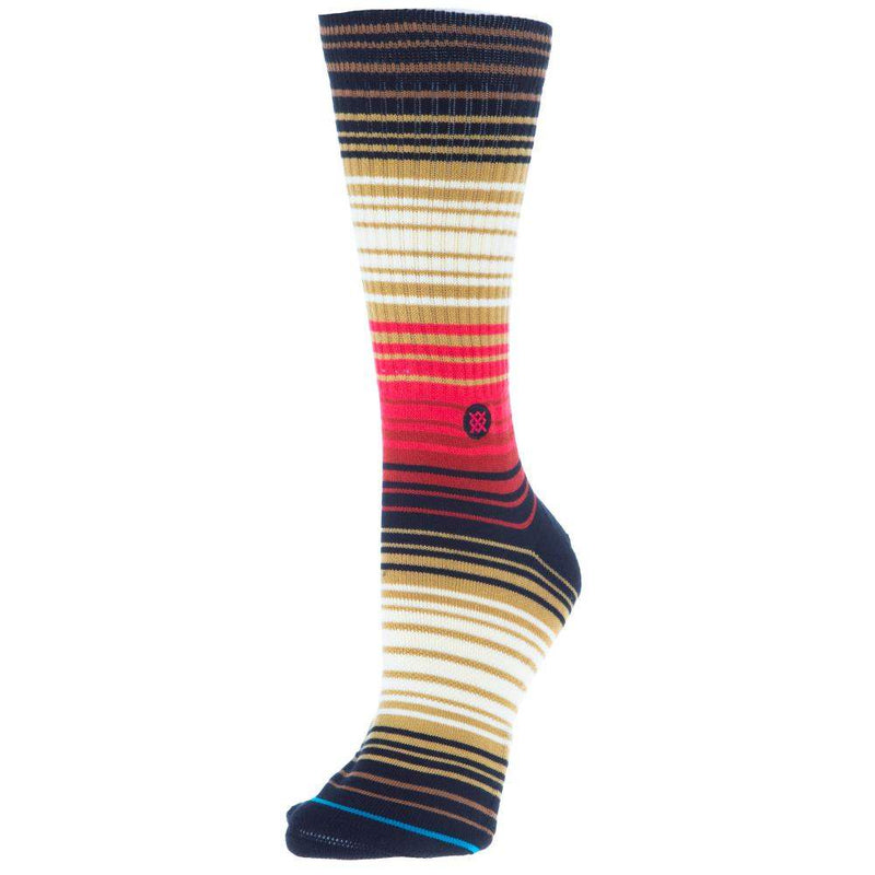 Unisex Pinnacle Stripes Casual Mid Cushion Crew Sock