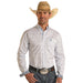 Panhandle Mens Blue Linear Abstract Shirt