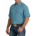 Mens ArenaFlex Short Sleeve Blue Print Shirt