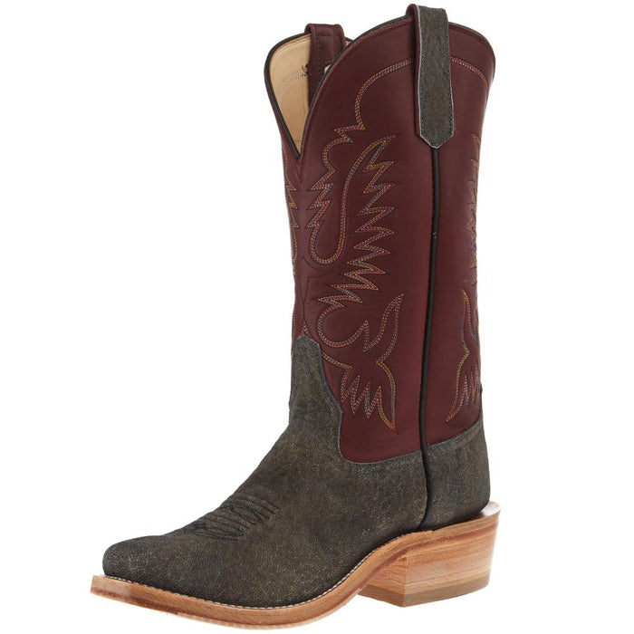 Women's Ride Ready Grey Safari Elephant Ear 13In Oxblood Waxy Kansas Top Boot