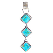 Horse Money Turquoise Leddy Lariat Pendant