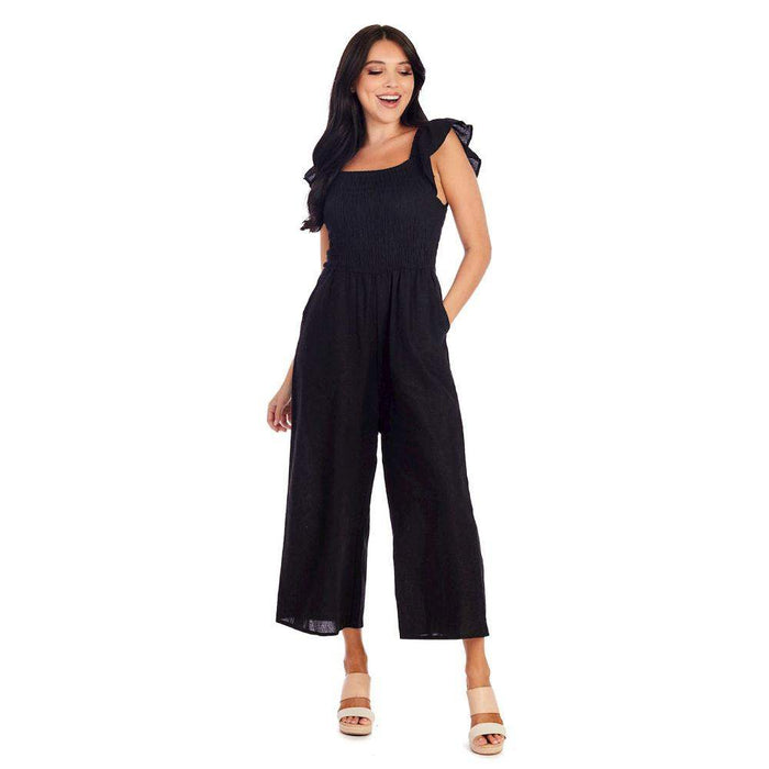 Mud Pie Women's Cara Smocked Jumpsuit
