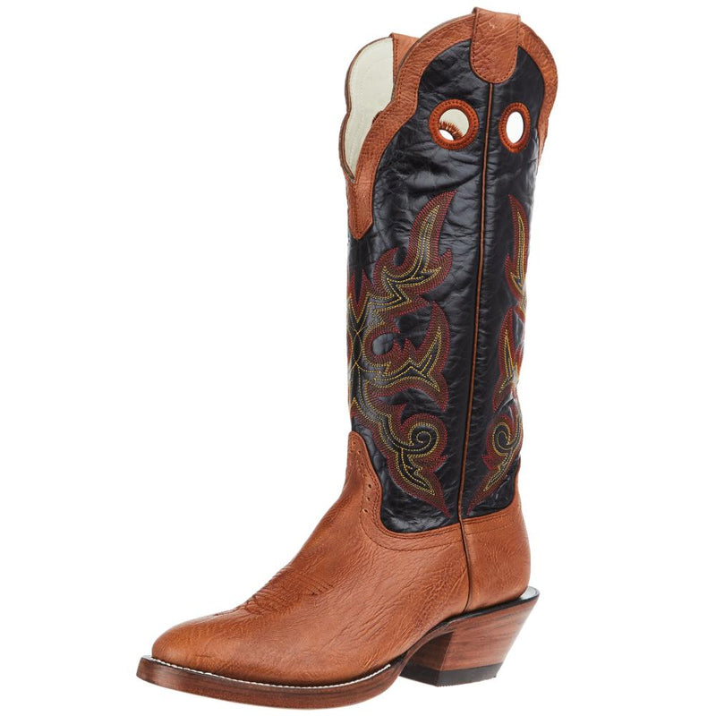 Men's Walnut Spanish Shoulder 16in Black Volcano Top Round Toe Boot