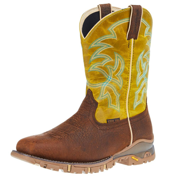 Tony Lama Mens TLX Roustabout Walnut 11 In Brown Top Waterproof Square