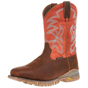 Mens TLX Roustabout Cognac 11 In Brown Top Waterproof Square Steel Toe