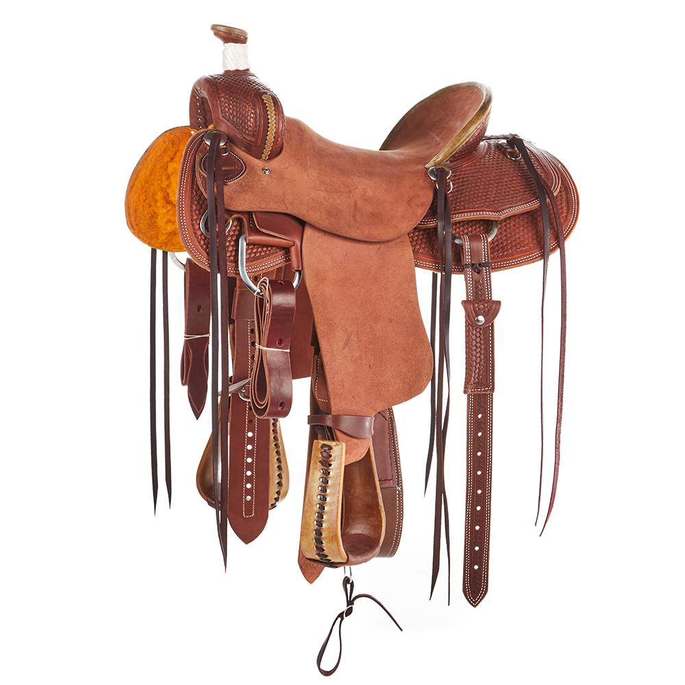 Selle Western Roper Ranch En Cuir Huilé – Neuf – Marque WILDRACE – Pour Chevaux à L'allure