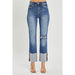 Risen Jeans Women's High Rise Wide Cuffed Straight Jeans
