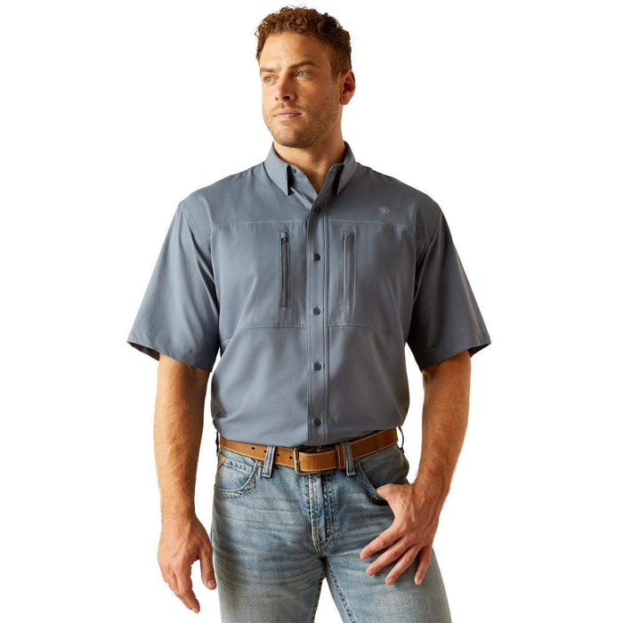 Ariat Men's VentTek Newsboy Blue Shirt