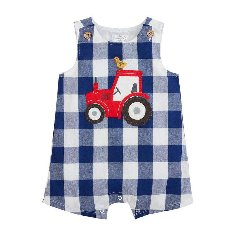 Mud Pie Boy's Tractor Check Jon Jon