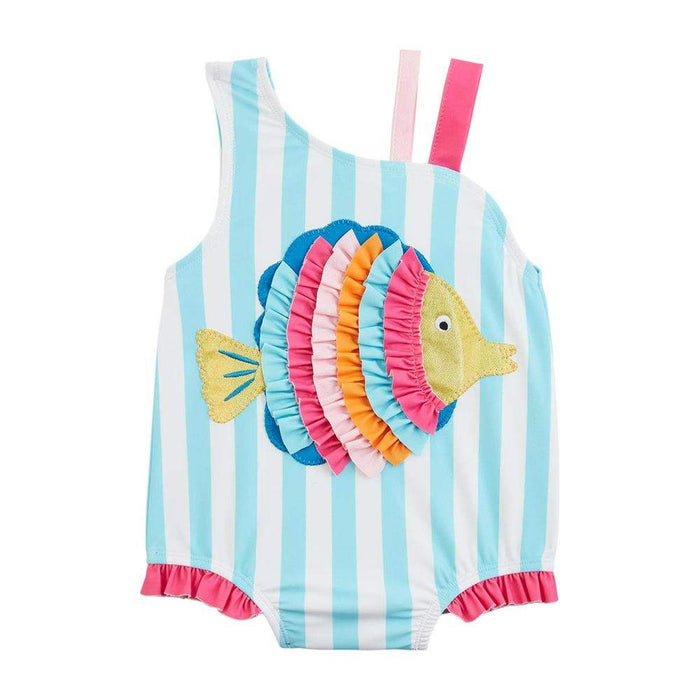 Mud Pie Girl's Glitter Fish Swimsuit