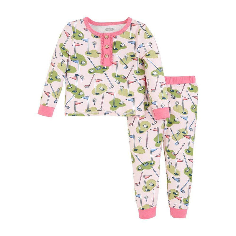 Mud Pie Girl's Pink Golf PJ Set