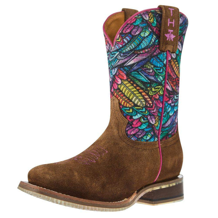 Little Kids Feathers Top and Hummingbird Sole 8 In Top Boot