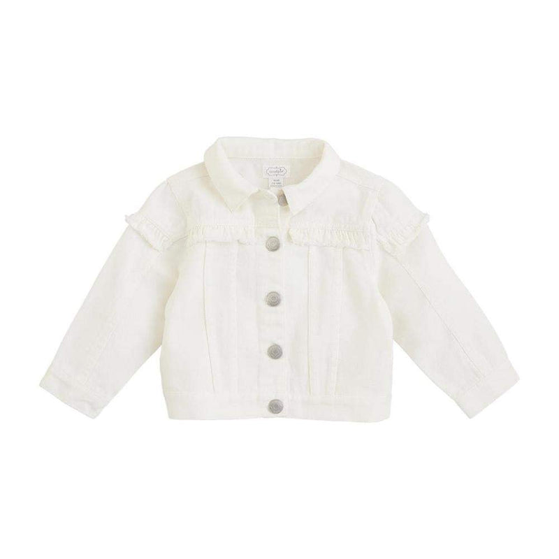 Mud Pie White Denim Jacket
