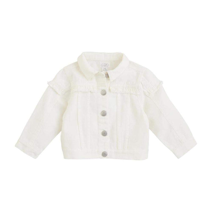 Mud Pie White Denim Jacket