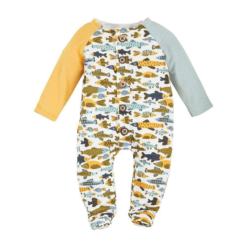 Boy's Fish Glow Raglan Sleeper