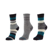 Stance Kids Basis Grey/Black/Teal 3 Pack Crew Socks