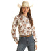 Women's West Desperado Satin Horse Print Shirt